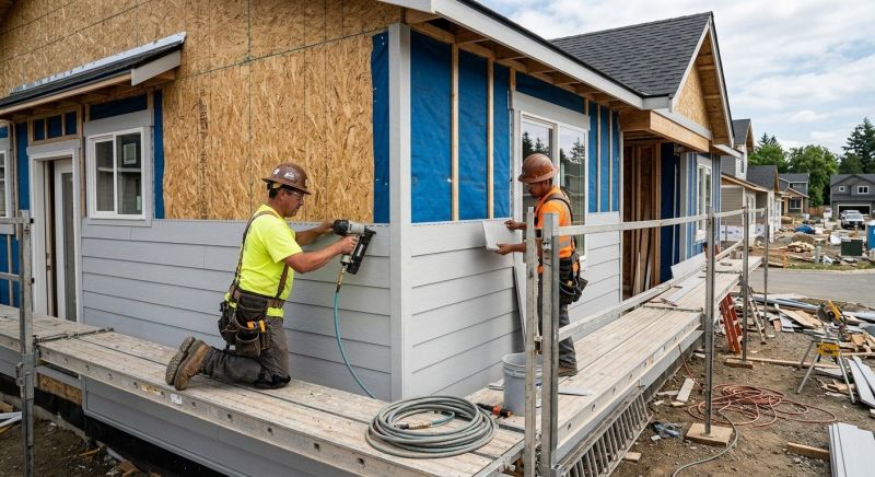 Our team working on Siding Service projects in Moore County, NC