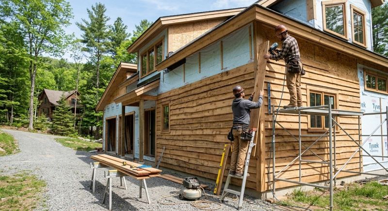 Faux Wood Siding Installation in Sanford, NC