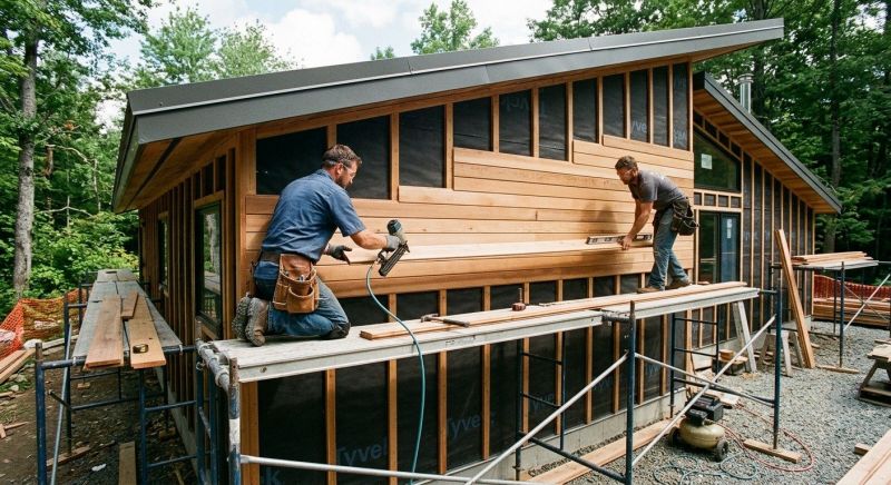 Hardwood Cladding Installation in Moore County, NC