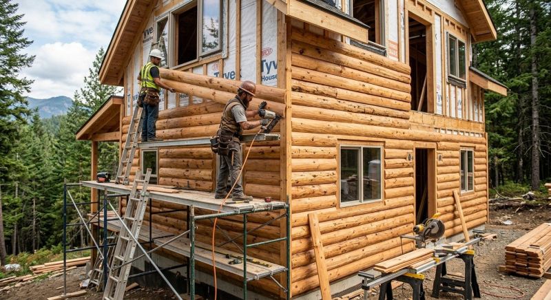 Log Siding Installation in Aberdeen, NC
