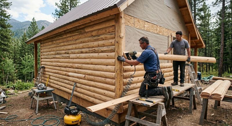 Log Siding Installation in Moore County, NC
